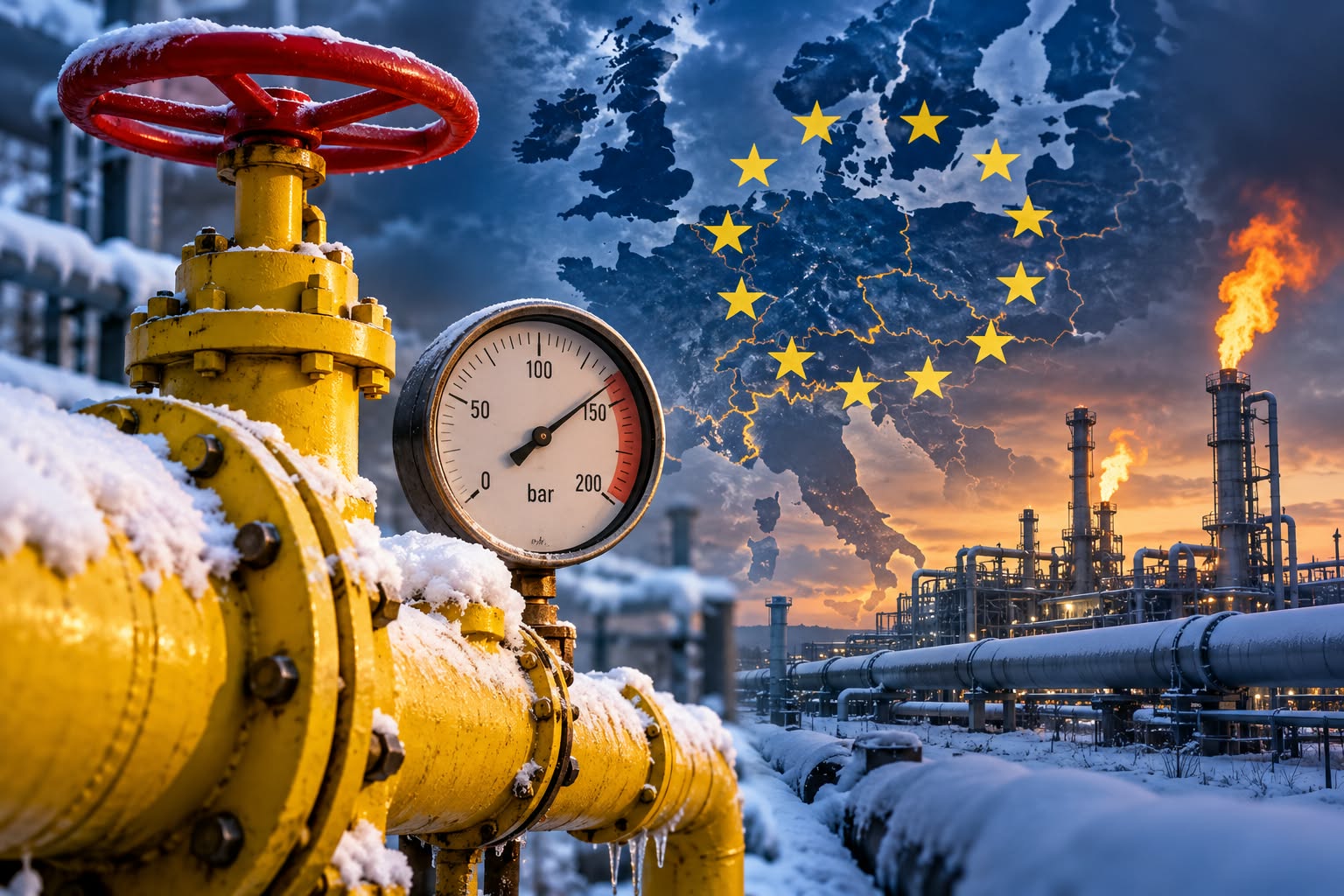 „Газпром“: Европа поставя газови антирекорди преди тежка зима. Запасите са с 11 млрд. кубика по-малко