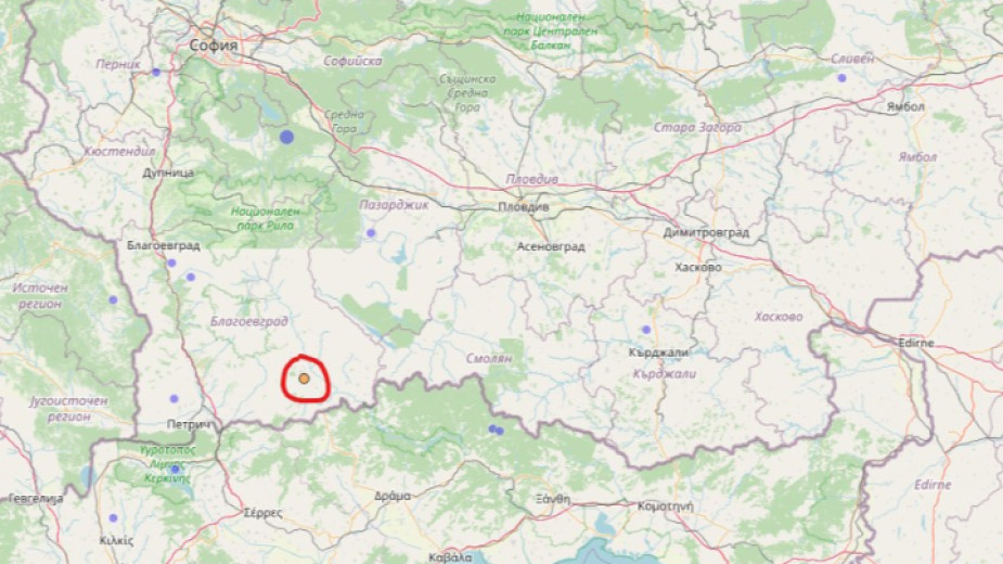 Три земетресения разлюляха Югозападна България